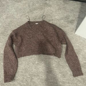 Garage brown v neck sweater size small